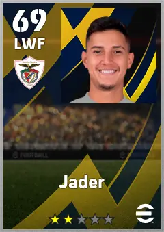 Jader eFootball 2026 player card, 69 OVR LWF