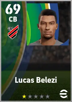 Lucas Belezi eFootball 2026 player card — 69 OVR CB