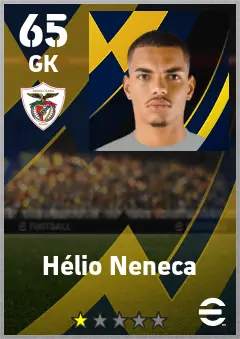 Helio Neneca eFootball 2026 player card — 65 OVR GK