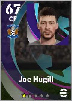 Joe Hugill eFootball 2026 player card — 67 OVR CF