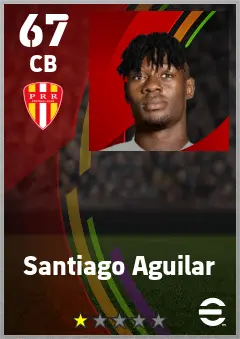 Santiago Aguilar eFootball 2026 player card — 67 OVR CB