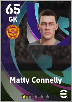 Matty Connelly eFootball 2026 player card — 65 OVR GK