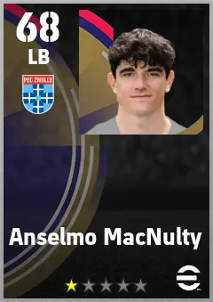 Anselmo MacNulty eFootball 2026 player card — 68 OVR LB