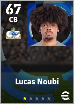 Lucas Noubi eFootball 2026 player card — 67 OVR CB