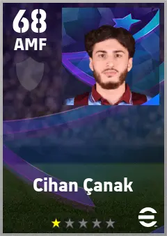 Cihan Canak eFootball 2026 player card — 68 OVR AMF