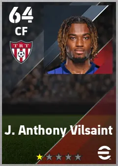 J. Anthony Vilsaint eFootball 2026 player card — 64 OVR CF