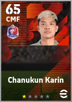 Chanukun Karin eFootball 2026 player card — 65 OVR CMF