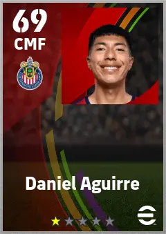 Daniel Aguirre eFootball 2026 player card — 69 OVR CMF