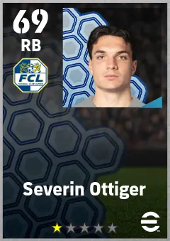 Severin Ottiger eFootball 2026 player card — 69 OVR RB