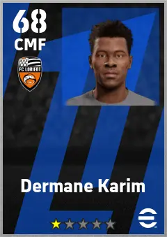 Dermane Karim eFootball 2026 player card — 68 OVR CMF