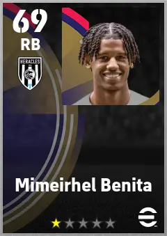 Mimeirhel Benita eFootball 2026 player card — 69 OVR RB