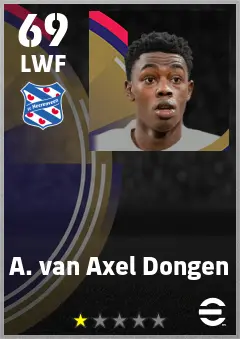 A. van Axel Dongen eFootball 2026 player card — 69 OVR LWF