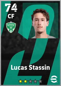 Lucas Stassin eFootball 2026 player card — 74 OVR CF