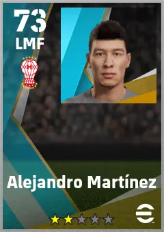 Alejandro Martinez eFootball 2026 player card — 73 OVR LMF