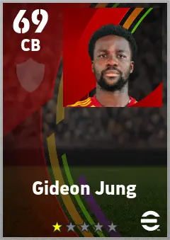 Gideon Jung eFootball 2026 player card — 69 OVR CB