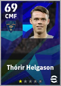 Thorir Helgason eFootball 2026 player card — 69 OVR CMF