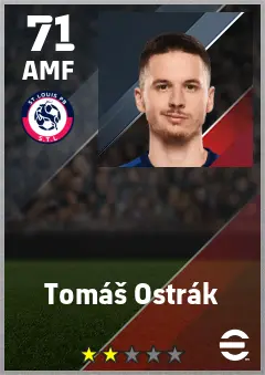 Tomas Ostrak eFootball 2026 player card — 71 OVR AMF
