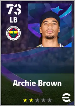 Archie Brown eFootball 2026 player card — 73 OVR LB
