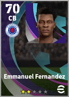 Emmanuel Fernandez eFootball 2026 player card — 70 OVR CB