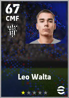 Leo Walta eFootball 2026 player card — 67 OVR CMF