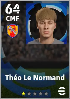 Theo Le Normand eFootball 2026 player card — 64 OVR CMF