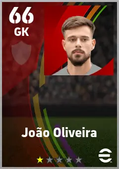 Joao Oliveira eFootball 2026 player card — 66 OVR GK