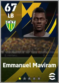 Emmanuel Maviram eFootball 2026 player card — 67 OVR LB