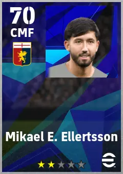 Mikael E. Ellertsson eFootball 2026 player card — 70 OVR CMF