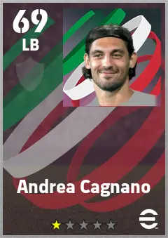 Andrea Cagnano eFootball 2026 player card — 69 OVR LB