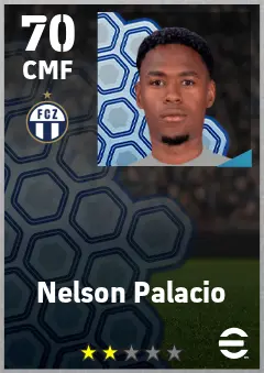 Nelson Palacio eFootball 2026 player card — 70 OVR CMF