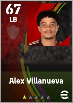 Alex Villanueva eFootball 2026 player card — 67 OVR LB