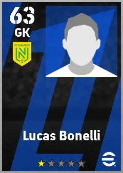 Lucas Bonelli eFootball 2026 player card — 63 OVR GK