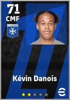 Kevin Danois eFootball 2026 player card — 71 OVR CMF