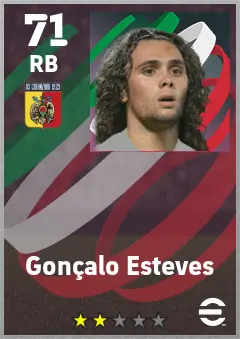 Goncalo Esteves eFootball 2026 player card — 71 OVR RB