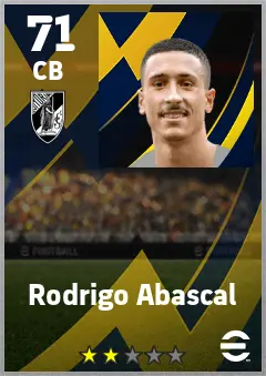 Rodrigo Abascal eFootball 2026 player card — 71 OVR CB