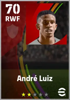 Andre Luiz eFootball 2026 player card — 70 OVR RWF