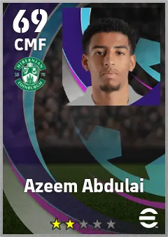 Azeem Abdulai eFootball 2026 player card, 69 OVR CMF