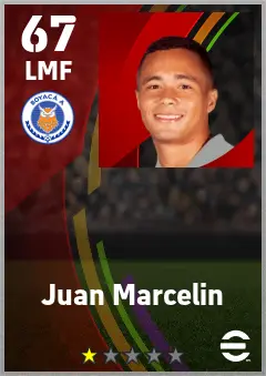 Juan Marcelin eFootball 2026 player card — 67 OVR LMF