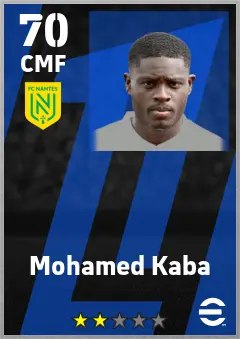 Mohamed Kaba eFootball 2026 player card — 70 OVR CMF