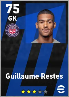Guillaume Restes eFootball 2026 player card — 75 OVR GK