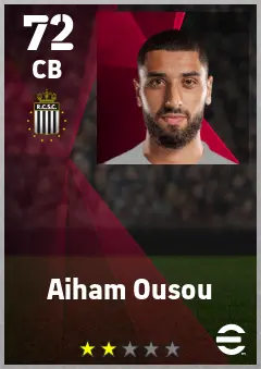 Aiham Ousou eFootball 2026 player card — 72 OVR CB