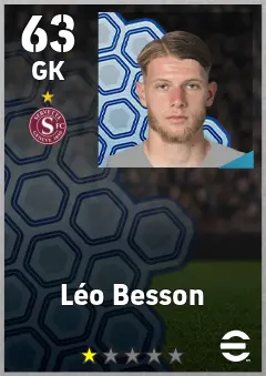 Leo Besson eFootball 2026 player card, 63 OVR GK