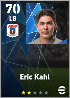Eric Kahl eFootball 2026 player card — 70 OVR LB