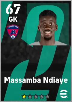 Massamba Ndiaye eFootball 2026 player card — 67 OVR GK