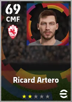 Ricard Artero eFootball 2026 player card — 69 OVR CMF
