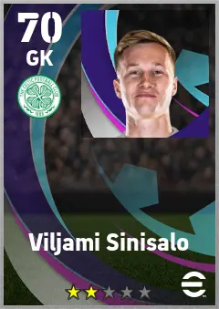 Viljami Sinisalo eFootball 2026 player card — 70 OVR GK