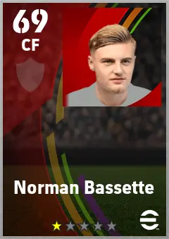 Norman Bassette eFootball 2026 player card — 69 OVR CF