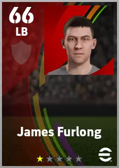 James Furlong eFootball 2026 player card — 66 OVR LB