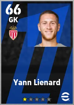 Yann Lienard eFootball 2026 player card — 66 OVR GK