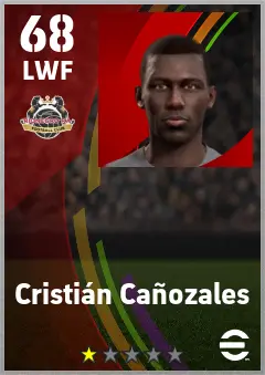 Cristian Canozales eFootball 2026 player card — 68 OVR LWF